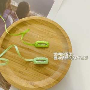 清新的绿色 韩国进口3mm丝带手工卡子宠物发夹diy材料梳夹约克夏