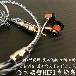 金木发烧级高端定制diy蓝牙换线hifi平头MMCX高保真低音typec耳机