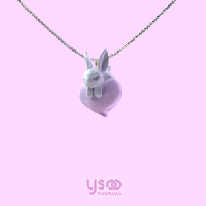 I loveU兔/元术乐之ysoo原创设计小兔子纯银项链夜光创意锁骨链