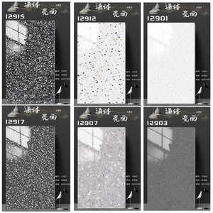 通体亮面水磨石瓷砖全抛釉客厅商铺防滑地砖600*1200 厨卫墙砖800