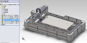 2498 500w光纤激光切割机 SolidWorks 3D模型 非标机械设备图纸