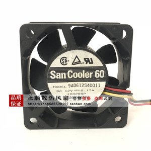 San Cooler 60 9A0612S4D011 12V 0.17A 6cm 6025 3线 机箱 风扇