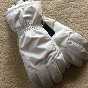 出口3M Thinsulate新雪丽防水防风保暖滑雪骑行男女时尚白色手套