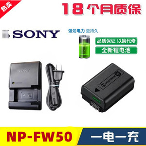 索尼ILCE-a5000 a5100 a6000 a6100 a6300相机NP-FW50电池+充电器