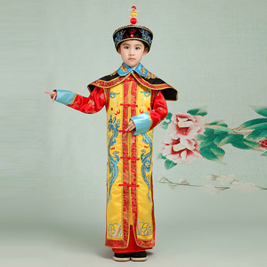 儿童古装小清朝皇台帝后服装男女童龙袍太子娘娘贵皇妃装TY012舞