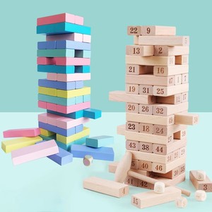 叠叠乐抽积木条堆塔层层叠叠高抽积木头成人游戏儿童益智桌游玩具