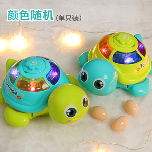 新疆包邮宝宝玩具炫彩下蛋乌龟 生蛋龟 电动仿真万向音乐灯光玩具