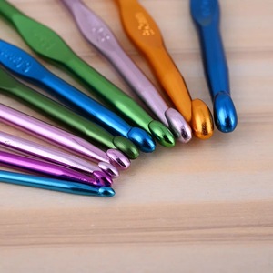 DIY编织工具，彩色氧化铝钩针，毛线钩针，布条线钩针，单只售