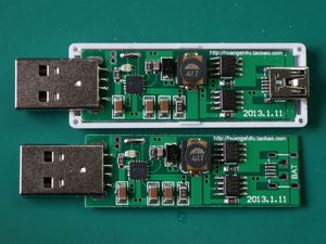 原创：USB输入TP5000+自动极性转换开关充电板（含ABS料外壳）