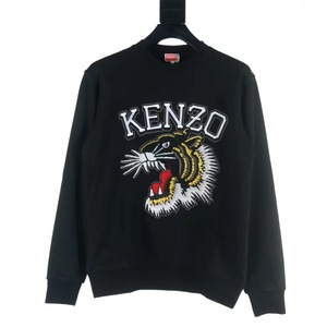 春季新款Kenzo/高田贤三男女款刺绣老虎头圆领长袖T恤卫衣套头衫