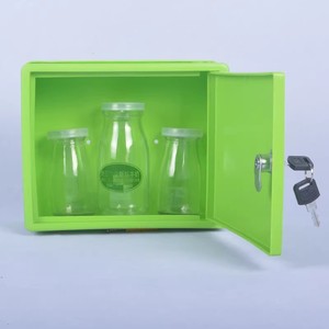 小号室外塑料挂墙奶箱订奶盒防雨鲜奶配送工具牛奶周转箱带锁