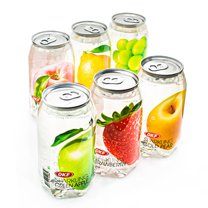 韩国OKF葡萄草莓哈密瓜柠檬桃子苹果西瓜水果气泡水饮料