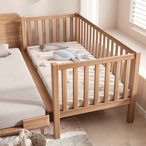 东方百盛儿童床拼接床婴儿小床拼大床加宽宝宝床靠边床带护栏四面