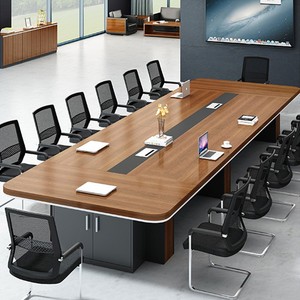 办公桌大型会议桌简约现代长条桌板式会议室桌培训桌洽谈桌椅组合
