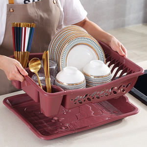 家用塑料碗柜沥水盘多用碗筷餐具水果蔬菜沥水架厨房收纳置物架子