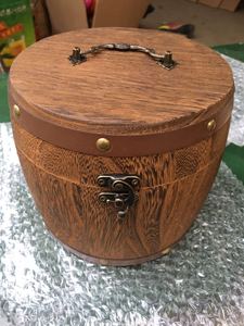 复古茶叶木桶小青柑茶叶罐木制茶叶包装礼品盒便携收纳盒实木罐