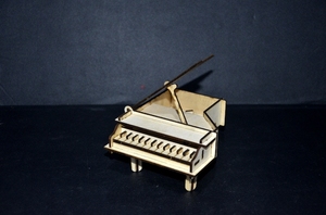 威虎山 木制拼图玩具 3D益智 仿真立体模型 激光切割版钢琴