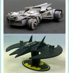 蝙蝠车+蝠翼 纸模型电子版图纸