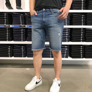 CK Calvin Klein代购正品纯棉男式休闲潮时尚破洞软薄牛仔裤短裤