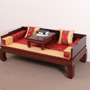 罗汉床实木新中式老榆木古典客厅家具仿红木小户型禅意罗汉床榻