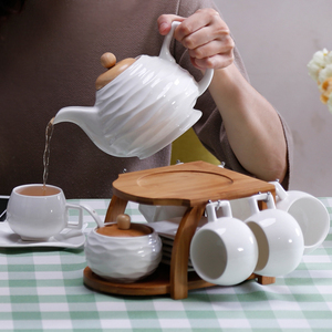创意陶瓷咖啡杯套装欧式简约下午茶咖啡杯套具带碟带勺带架组合