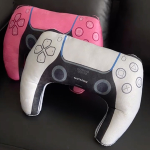 新款游戏机手柄靠垫腰枕PS5手柄抱枕车枕手腕枕灰色粉色