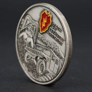 美国挑战币25步兵师军事创意复古摆件收藏陆军战友小礼品装饰硬币