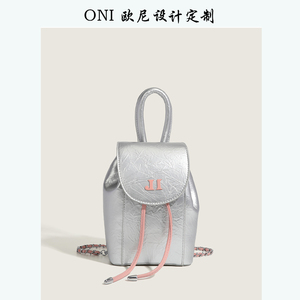 ONI 欧尼设计2023日韩风小众双肩包纯色时尚包包出行OOTD女包