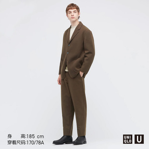 优衣库【合作款UNIQLO U】男装/女装 羊毛混纺宽松长裤