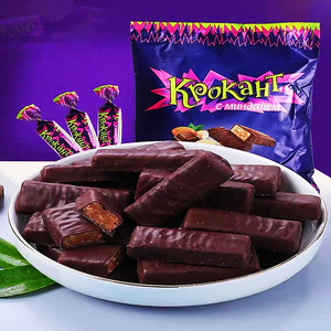 俄罗斯进口KDV网红正品紫皮糖花生巧克力夹心休闲零食喜糖散糖果