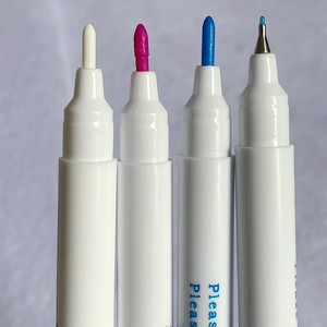 布料水消笔不织布水溶笔退色单头消字笔水解笔手工记号笔白色蓝色
