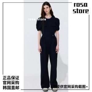 rosa store2024春夏韩国WNDERKAMMER设计师品牌新纯色休闲连体衣