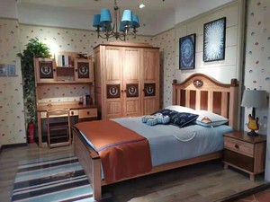 纯实木箱体床北欧现代衣柜简约全实木单人床家具轻奢欧式贵人缘