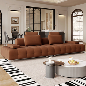 中复古风劳伦斯沙发客厅高端大气小户型意式极简直排品牌布艺沙发