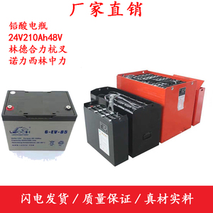 林德合力杭叉诺力西林中力电动叉车蓄电池组铅酸电瓶24V210Ah48V