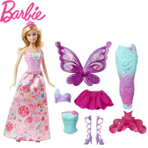 芭比娃娃女孩衣服换装玩具童话换装组美人鱼套装蝴蝶仙子人鱼公主