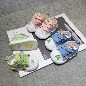一品王子童鞋宝宝鞋0-1岁左右牛筋软底轻防滑穿着不易掉透气布鞋