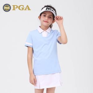 美国儿童高尔夫子服装夏季短袖衫童衣服裙套女装青少年恤童装