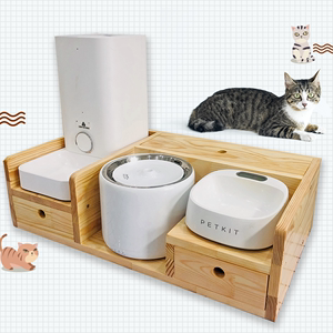 小佩mini喂食器饮水机宠物碗木架子组合猫狗实木投食器架防扒定制