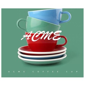 ACME外贸原单出口新西兰品牌纯色简约咖啡杯碟美式咖啡杯微瑕