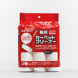 日本粘毛纸可撕式16CM替换芯家居吸毛器卷纸衣物衣服黏沾尘滚筒刷
