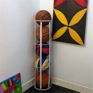 铁艺篮球收纳架家用儿童足球球架皮球筐排球置物架子篮球框篮球架