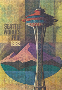 （订）太空针塔 1962西雅图世界博览会  复古 1000片美国进口拼图