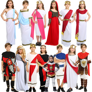 万圣节古罗马王子公主儿童男女童希腊衣服 角斗士武士埃及服装