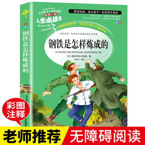 钢铁是怎样炼成的 正版书原著 小学生课外阅读书籍三四五六年级必读名师指导青少年儿童文学世界经典名著初中读物完整版单本图书