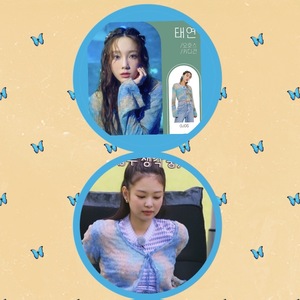 JENNIE泰妍同款韩国品牌OJOS 扎染小针织外套 | 十月collection
