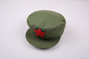 绿解放帽雷锋帽红卫兵解放军的帽子五角星帽子儿童演出服怀旧