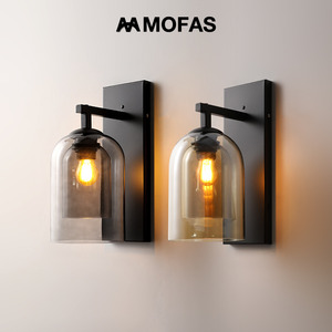 MOFAS北欧现代简约卧室床头电视背景墙壁灯客厅创意个性过道走廊