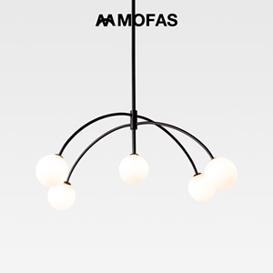 MOFAS极简客厅现代北欧餐厅卧室创意设计师几何线条艺术魔豆吊灯