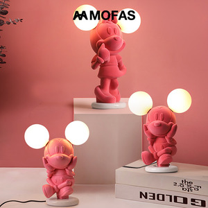 MOFAS现代卡通装饰卧室床头简约书桌可爱温馨粉色公主儿童房台灯